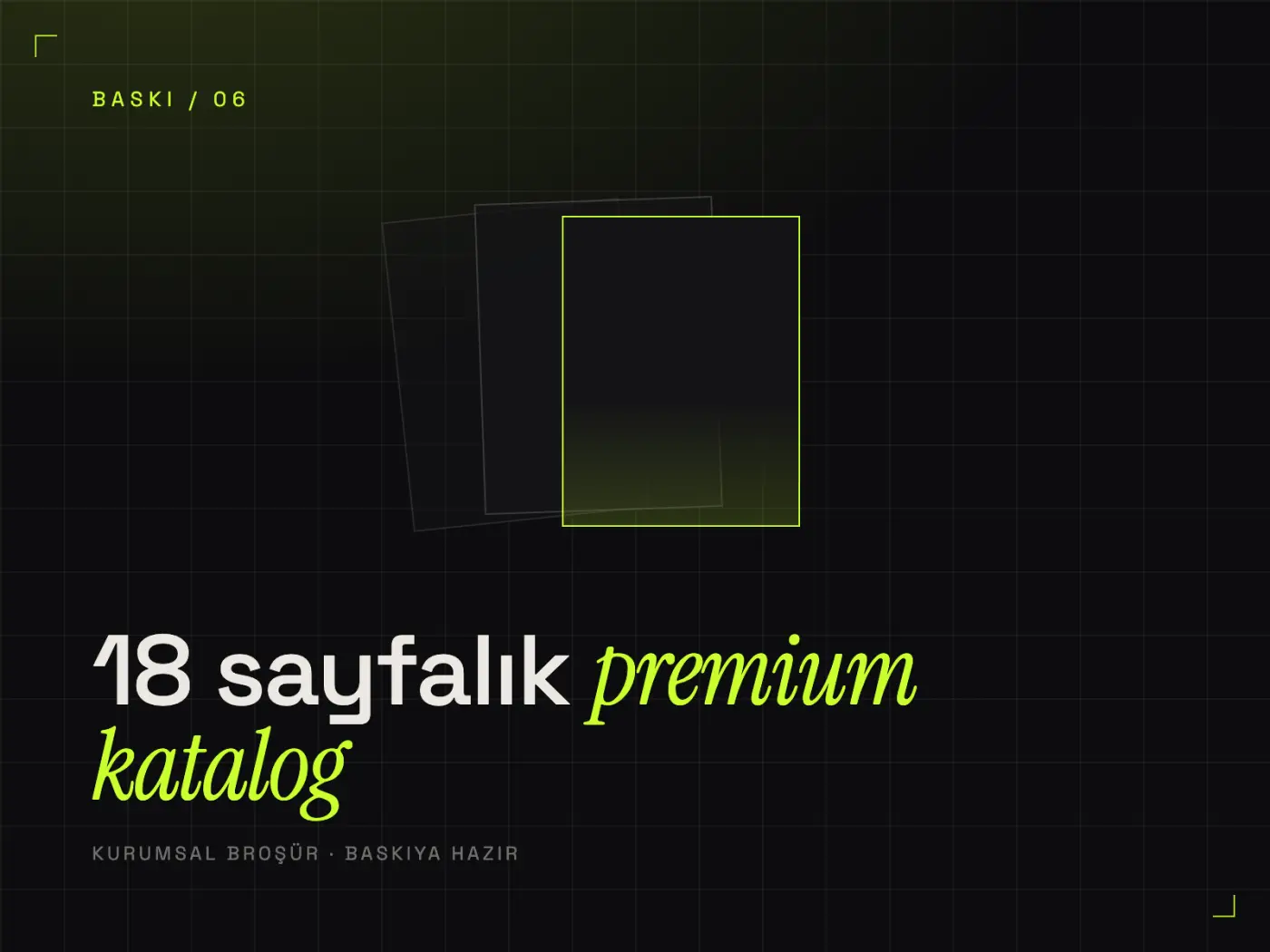 18 sayfalık premium katalog