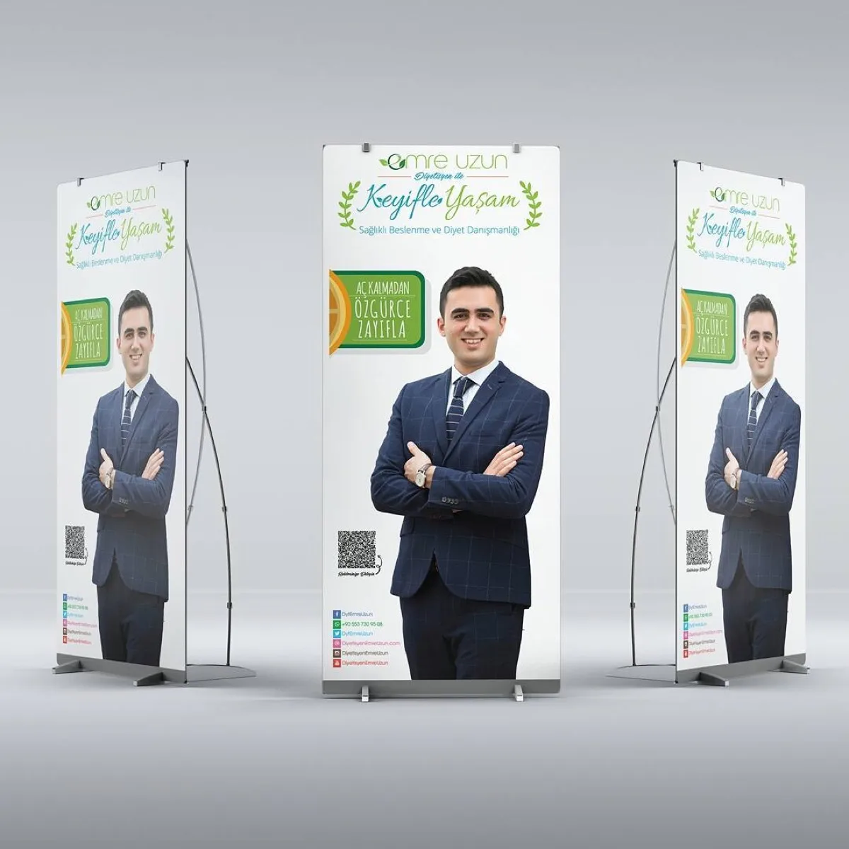 Diyetisyen Emre Uzun roll-up tasarımı