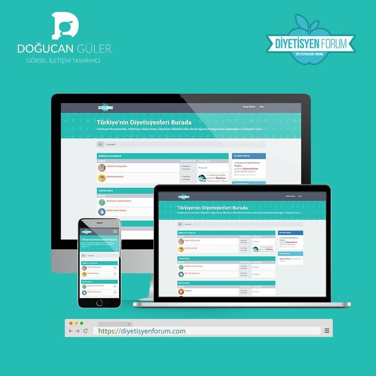 Diyetisyen Forum platform web sitesi tasarımı