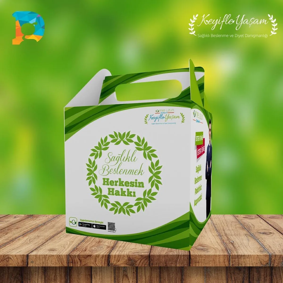 Keyifle Yaşam food box packaging design